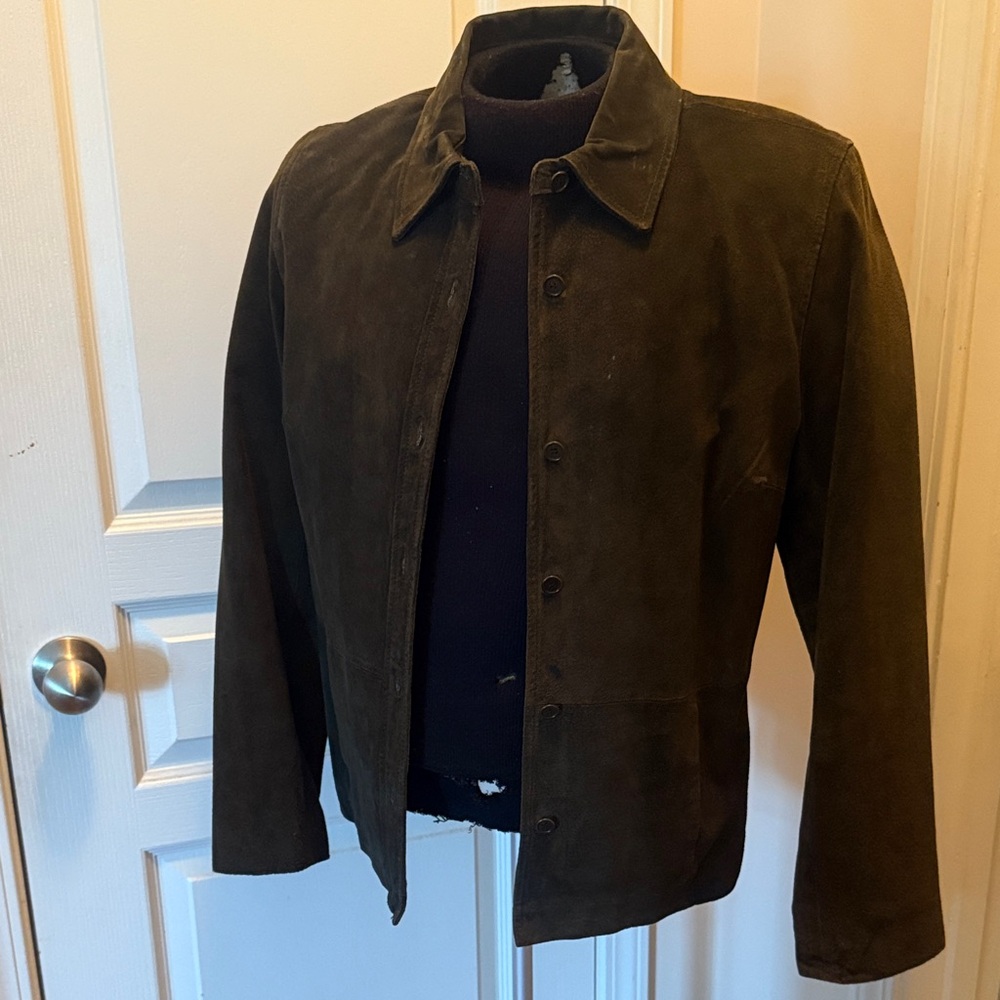 Madison Studio Dark Green Leather Suede Jacket